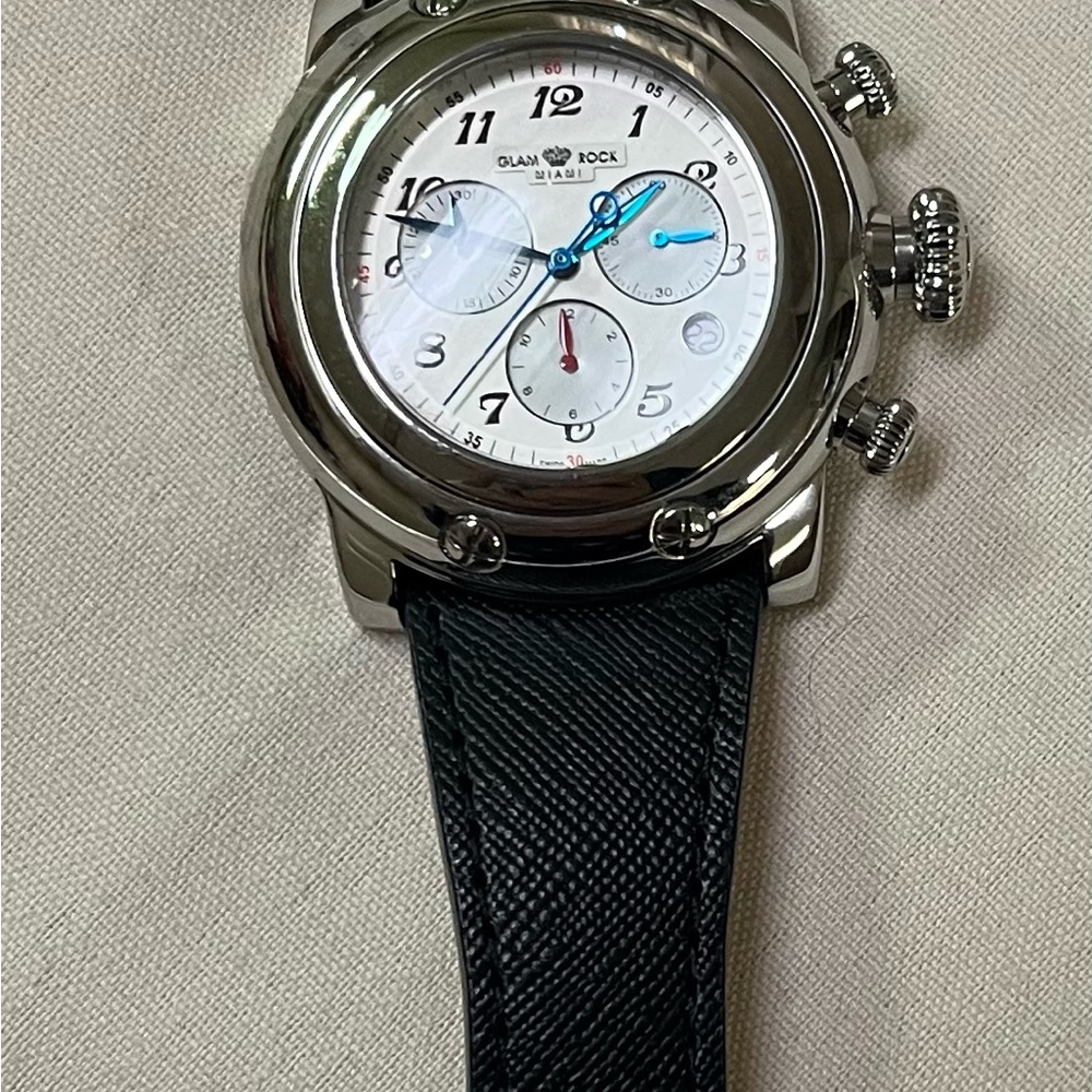 Glam Rock Silver and Black Watch